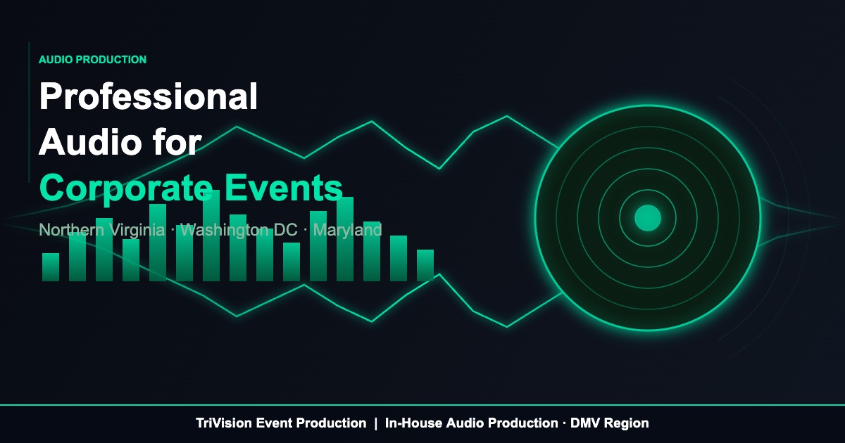 Professional audio production services for corporate events in Northern Virginia - TriVision